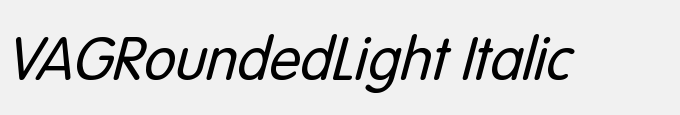 VAGRounded-Light Italic